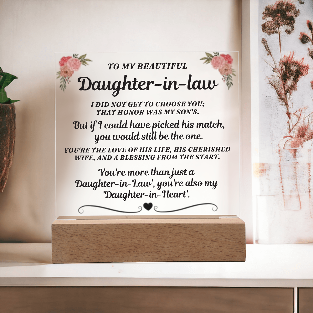 To My Beautiful Daughter-In-Law "You're more than just a 'Daughter-in-Law'" Acrylic LED Lamp
