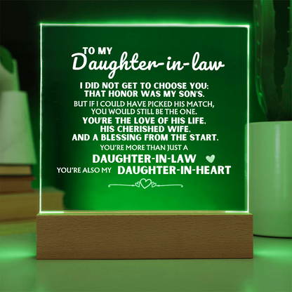 You're more than just a 'Daughter-in-Law' - Acrylic Lamp ❤️