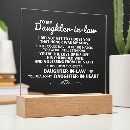 You're more than just a 'Daughter-in-Law' - Acrylic Lamp ❤️