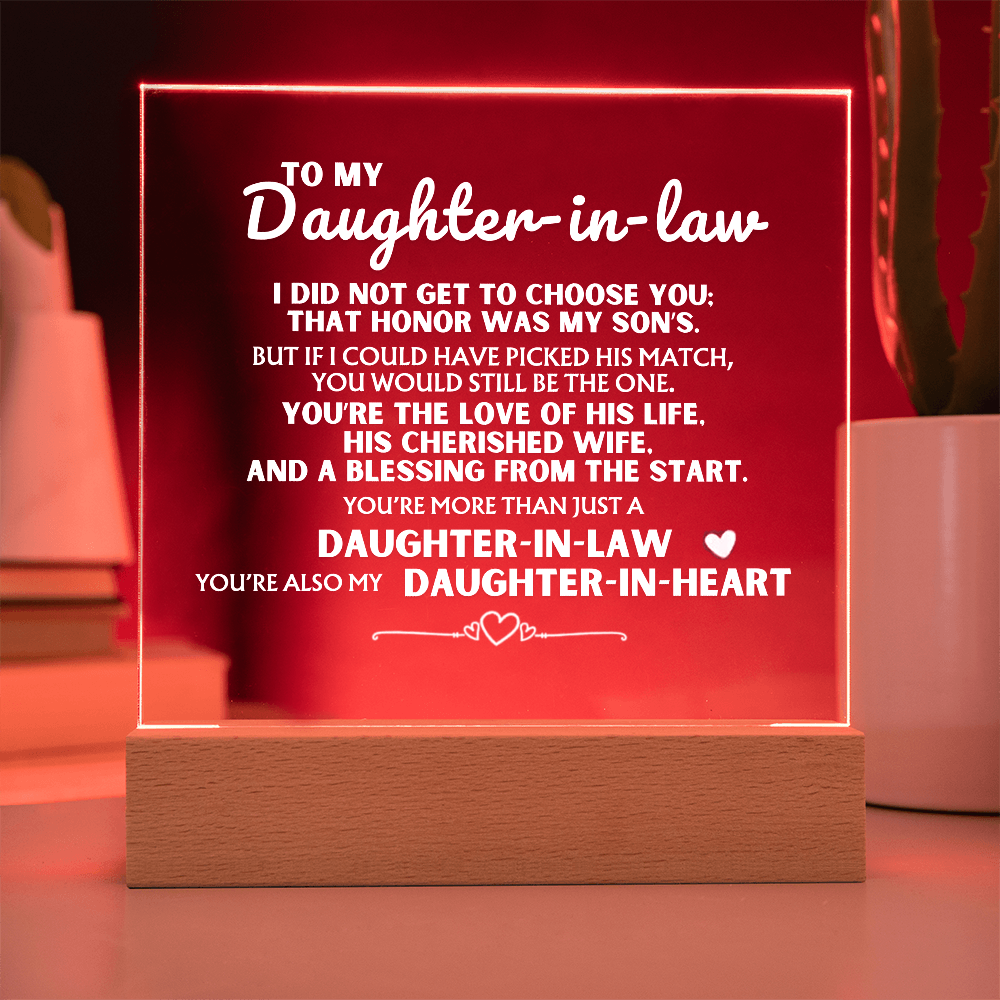 You're more than just a 'Daughter-in-Law' - Acrylic Lamp ❤️