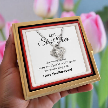 Let's Start Over - Love Knot with Rotating Rose Gift Box
