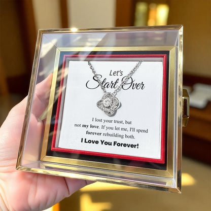 Let's Start Over - Love Knot with Rotating Rose Gift Box