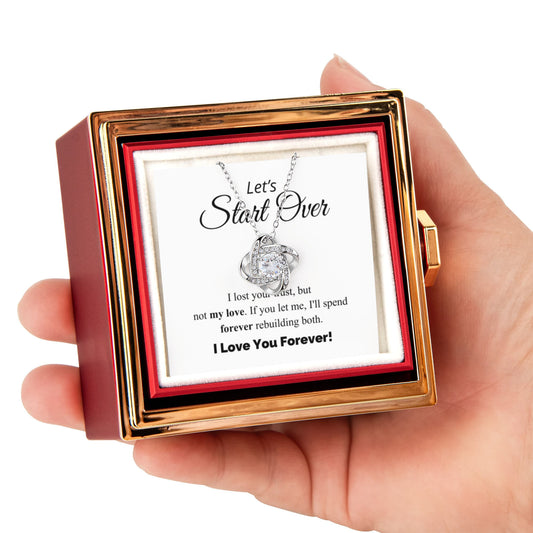 Let's Start Over - Love Knot with Rotating Rose Gift Box