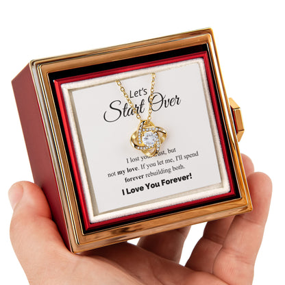 Let's Start Over - Love Knot with Rotating Rose Gift Box