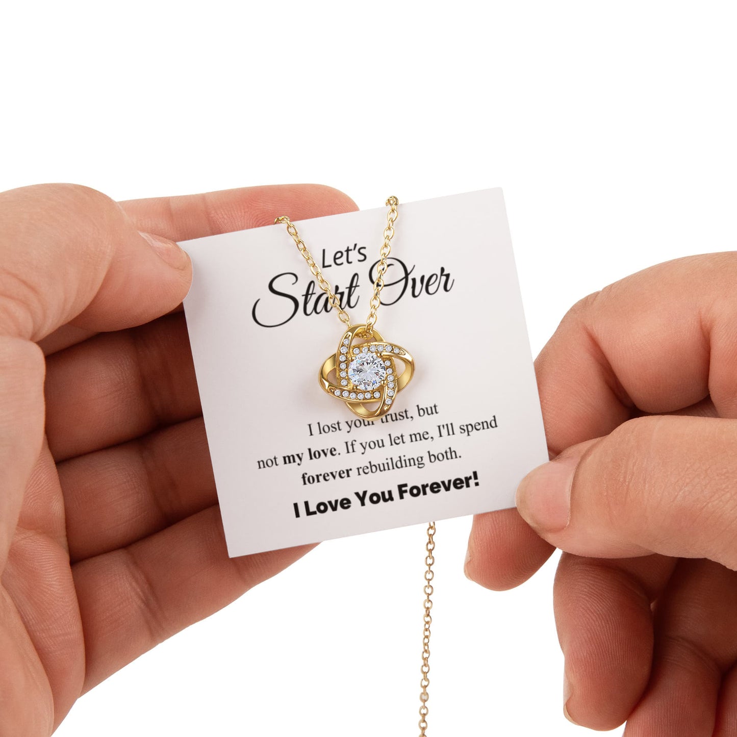 Let's Start Over - Love Knot with Rotating Rose Gift Box