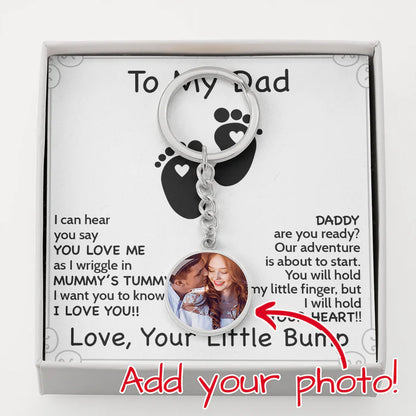 Daddy To Be Keepsake Keychain Gift | First Father's Day | Ultrasound Present | “Order by June 9 for Father's Day”