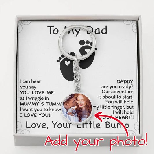Daddy To Be Keepsake Keychain Gift | First Father's Day | Ultrasound Present | “Order by June 9 for Father's Day”