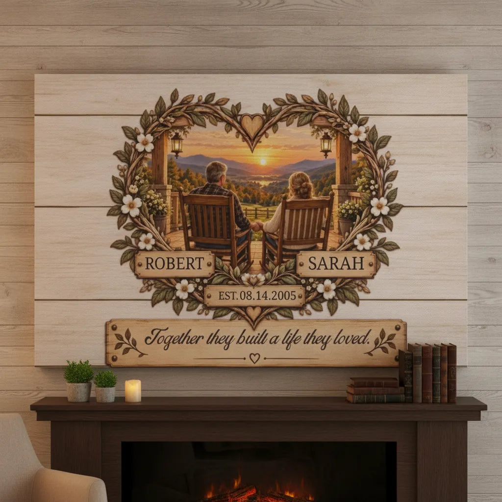 Personalized Wedding Anniversary Wall Art