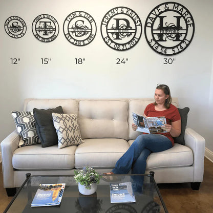 Personalized Elaborate Name Steel Sign - Custom Anniversary & Wedding Gift