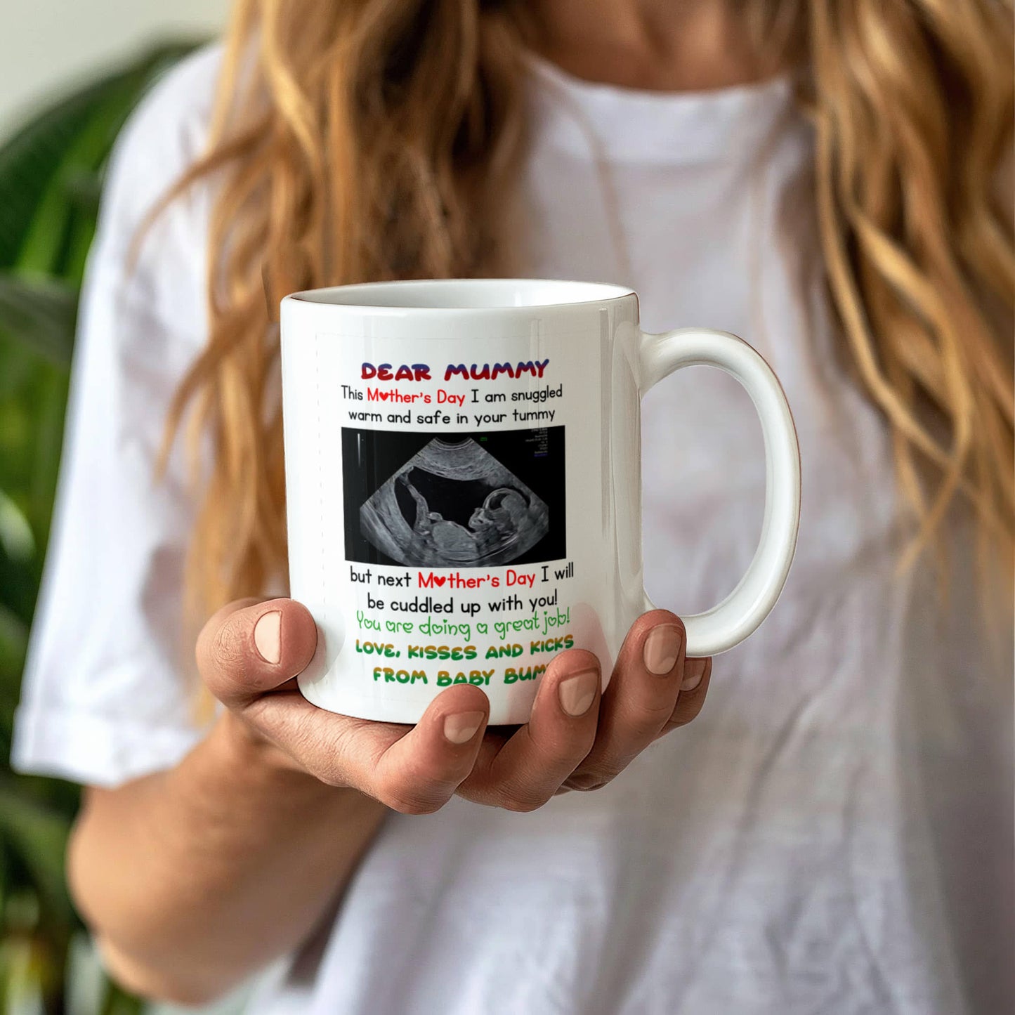 Dear Mummy - Love, Kisses and Kicks From Baby Bump - With ultrasound Image