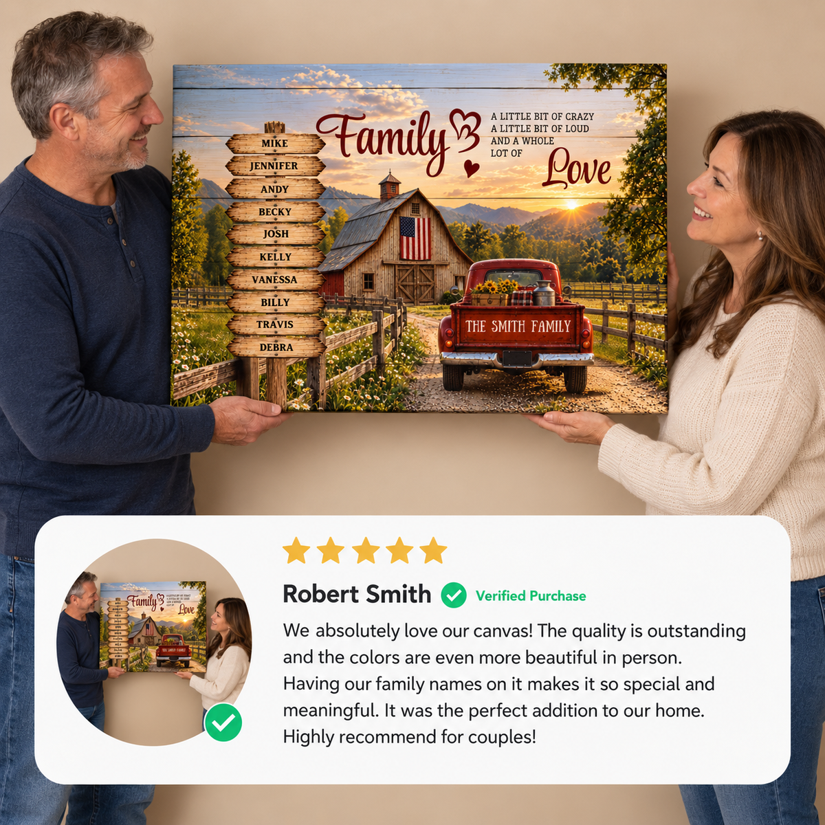 Rustic Country Family Wall Art