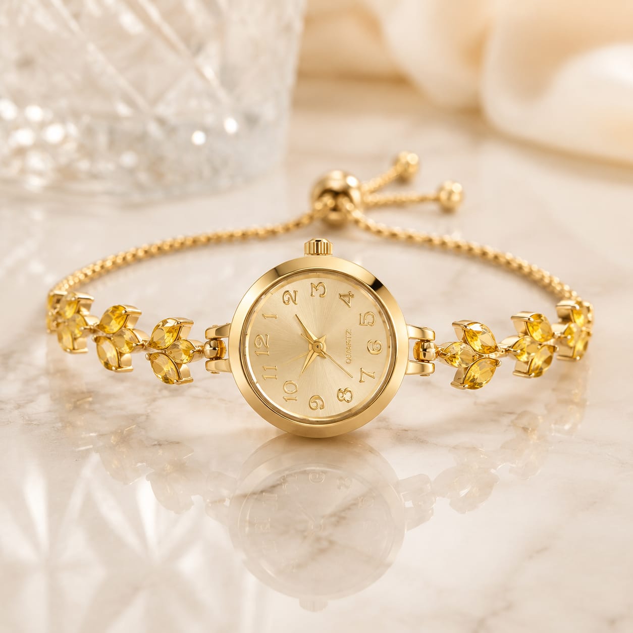 Princess Watch – Elegant Sparkly Women's Watch, Easy-Read Dial, Adjustable Strap