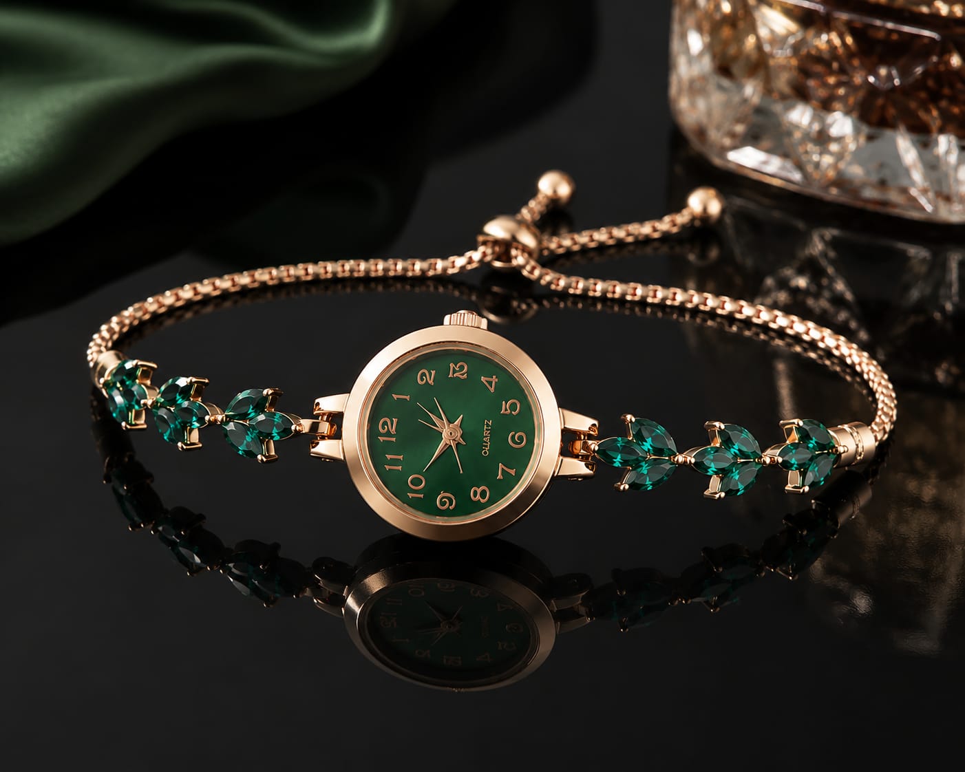 Princess Watch – Elegant Sparkly Women's Watch, Easy-Read Dial, Adjustable Strap - CHARMING FAMILY GIFT LLC 