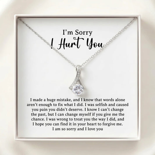 "I'm Sorry I Hurt You" Alluring Beauty Necklace – Heartfelt Apology & Reconciliation Gift for Her