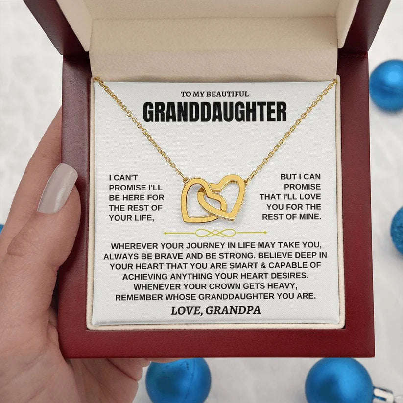 To My Granddaughter - Forever Linked Hearts - Gift Set