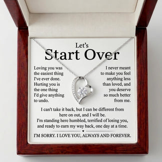 “Let's Start Over” Forever Love Necklace – Sincere Apology Gift to Win Her Heart Back