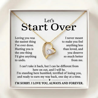 “Let's Start Over” Forever Love Necklace – Sincere Apology Gift to Win Her Heart Back