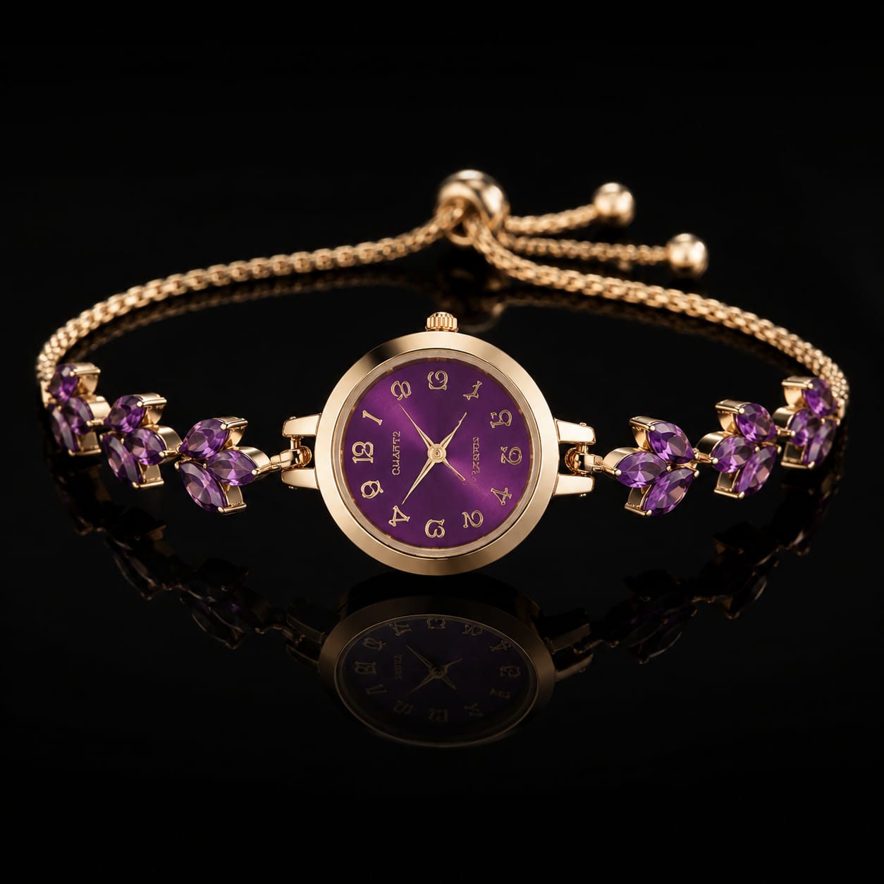 Princess Watch – Elegant Sparkly Women's Watch, Easy-Read Dial, Adjustable Strap - CHARMING FAMILY GIFT LLC 