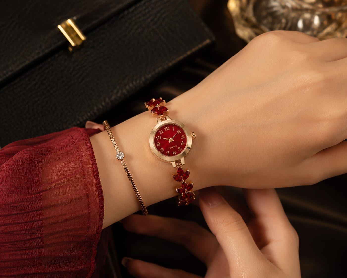Princess Watch – Elegant Sparkly Women's Watch, Easy-Read Dial, Adjustable Strap