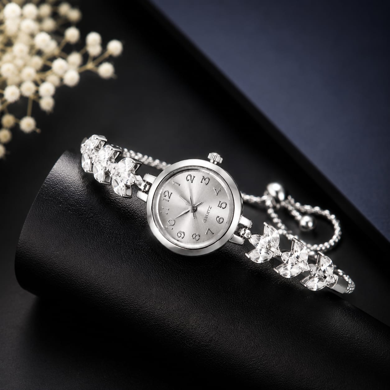 Princess Watch – Elegant Sparkly Women's Watch, Easy-Read Dial, Adjustable Strap - CHARMING FAMILY GIFT LLC 