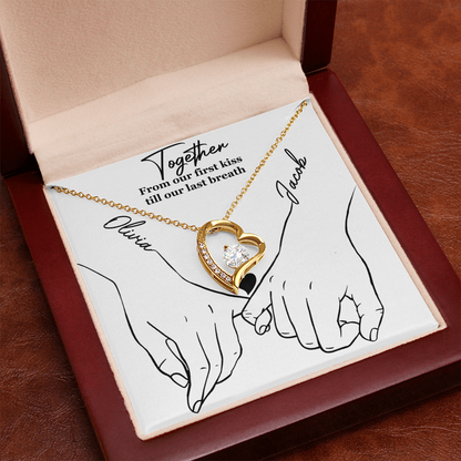 💖 From Our First Kiss Till Our Last Breath – Forever Love Necklace 💖