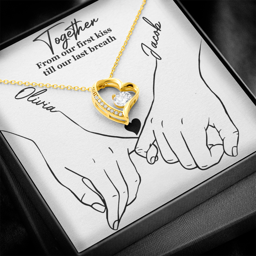 💖 From Our First Kiss Till Our Last Breath – Forever Love Necklace 💖