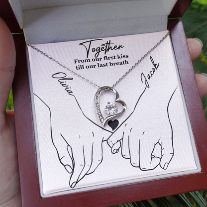 💖 From Our First Kiss Till Our Last Breath – Forever Love Necklace 💖