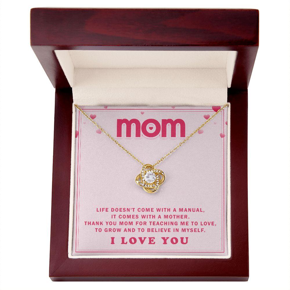 To My Mom - I Love you Loveknot Necklace - CHARMING FAMILY GIFT