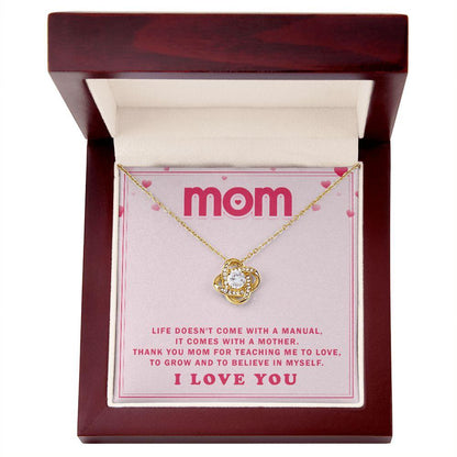 To My Mom - I Love you Loveknot Necklace - CHARMING FAMILY GIFT