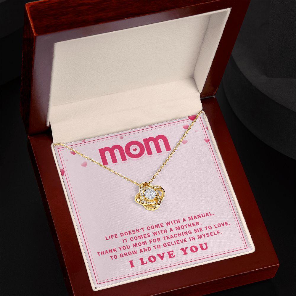To My Mom - I Love you Loveknot Necklace - CHARMING FAMILY GIFT