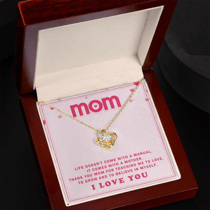 To My Mom - I Love you Loveknot Necklace - CHARMING FAMILY GIFT