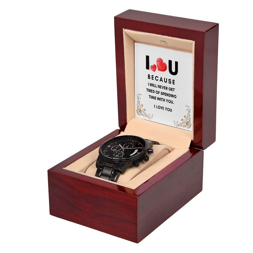 To My Soulmate - I Love You Luxury Watch with Message Card - CHARMING FAMILY GIFT
