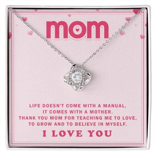 To My Mom - I Love you Loveknot Necklace - CHARMING FAMILY GIFT