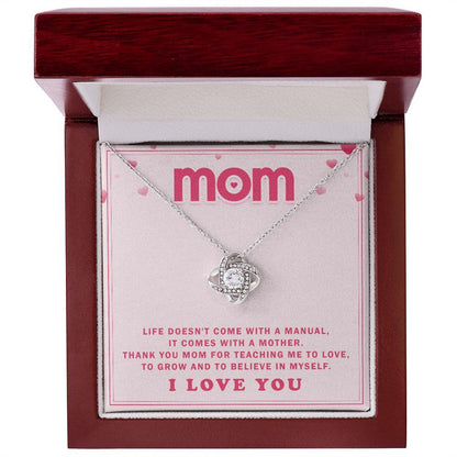 To My Mom - I Love you Loveknot Necklace - CHARMING FAMILY GIFT