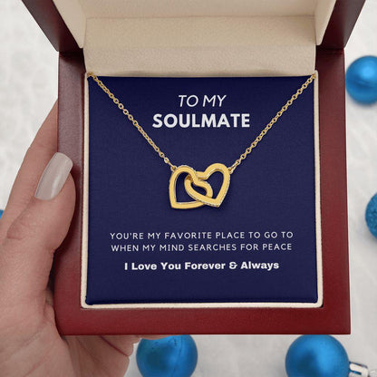 Soulmate - True Love - Interlocking Hearts Necklace - CHARMING FAMILY GIFT