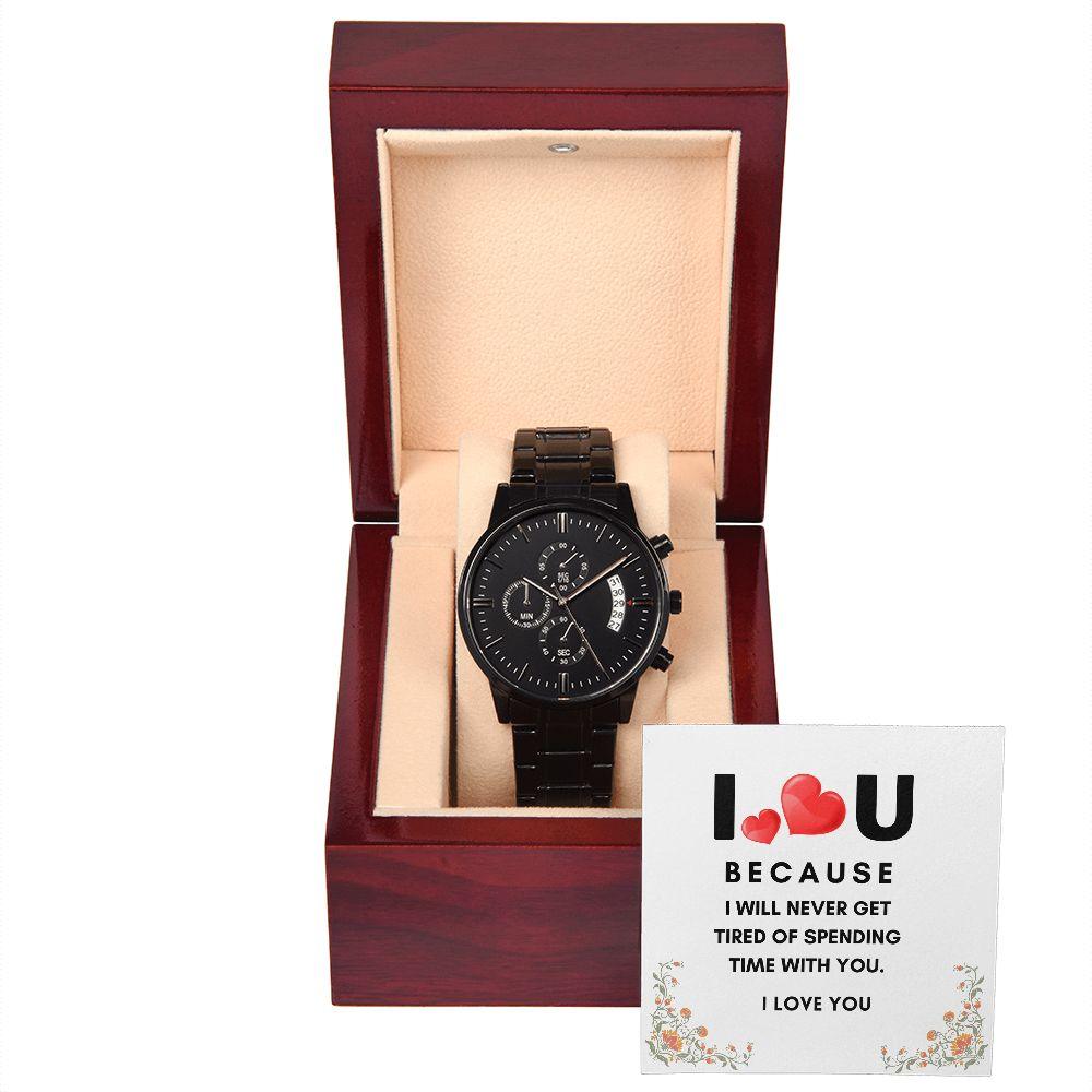 To My Soulmate - I Love You Luxury Watch with Message Card - CHARMING FAMILY GIFT