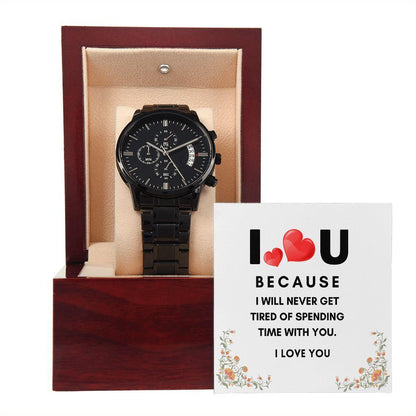 To My Soulmate - I Love You Luxury Watch with Message Card - CHARMING FAMILY GIFT