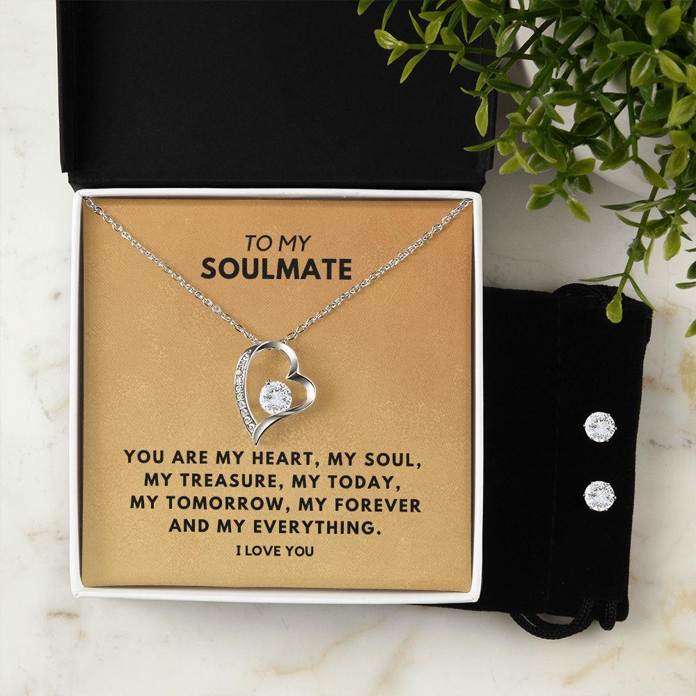 To My Soulmate - You are My Heart Forever Love Necklace Set - CHARMING FAMILY GIFT